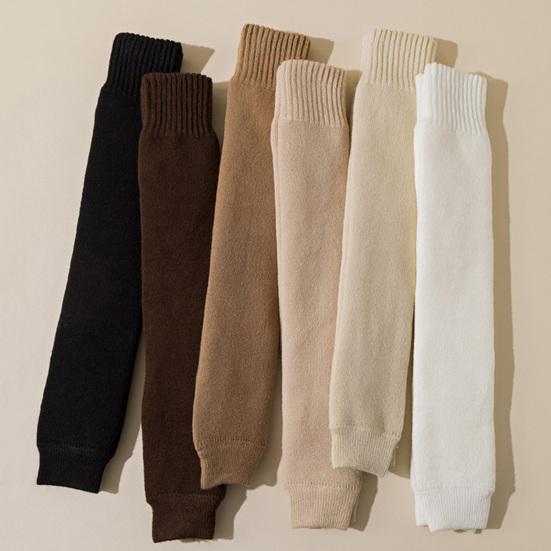 1 пара зимних чехлов для икр, трикотажные эластичные, сохраняющие тепло, нескользящие, утолщенные, гетры, впитывающие пот, носки с начесом для холодной погоды