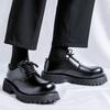 Туфли дерби на толстой подошве, мужские, в британском стиле, с большим носком, модные черные туфли для жениха 8831-R