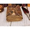 Tree of Life Leather Journal - Antique Handmade Deckle Edge Vintage Paper Leather Grimoire, Book of Shadows, Spell Notebook, Gift for Him