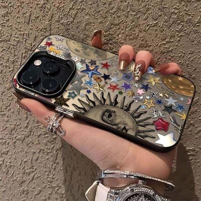 Цветная Звезда Солнце для IPhone16/15 Pro Yuanqi 1411 Чехол для Мобильного Телефона 12 для Apple 13 Защитный Чехол 8
