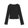 U-neck Base Layer Shirt, A New Style of Slimming and Stylish Top for Women In Spring and Autumn