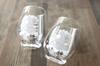 As a Marumo Takagi Pottery Cold Feeling Snow Crystal Free Glass Pair Set Snow Crystal Pattern Changes with Temperature Gift Cheers Glass Free Glass