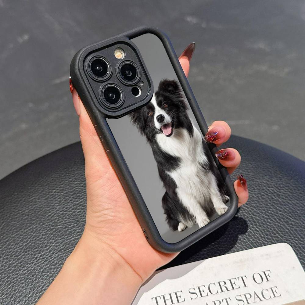 Border Collie Dog Soft Silicone Case For iphone 17 Air 16 15 14 13 12 11 Pro Max Plus Shockproof TPU Phone Cover