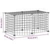 3114050 vidaXL Pet Cage with 8 Panels and Door Black 35x35 Cm