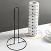 1Pcs Black/Silver Tissue Stand Vertical Napkins Rack Durable Roll Paper Towel Holder