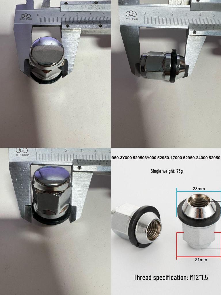 Hyundai Kia Chollima Steel Wheel Bolts & Nuts 52950-24000