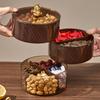 1/2/3 Layer Food Storage Box With Compartment Moisture-proof Sealed Dried Fruit Snack Container Serving Tray Kitchen Organizer
