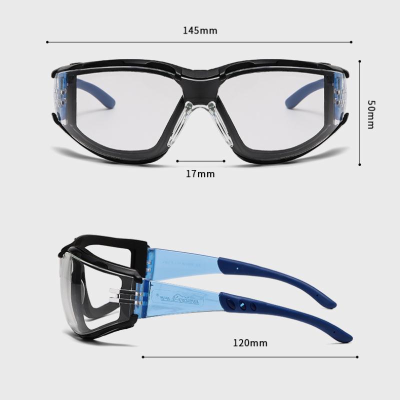 Non-polarized Fashion Work Safety Goggles Men Women Transparent Lens Windproof Dustproof Outdoor Cycling Protection Eyeglasses