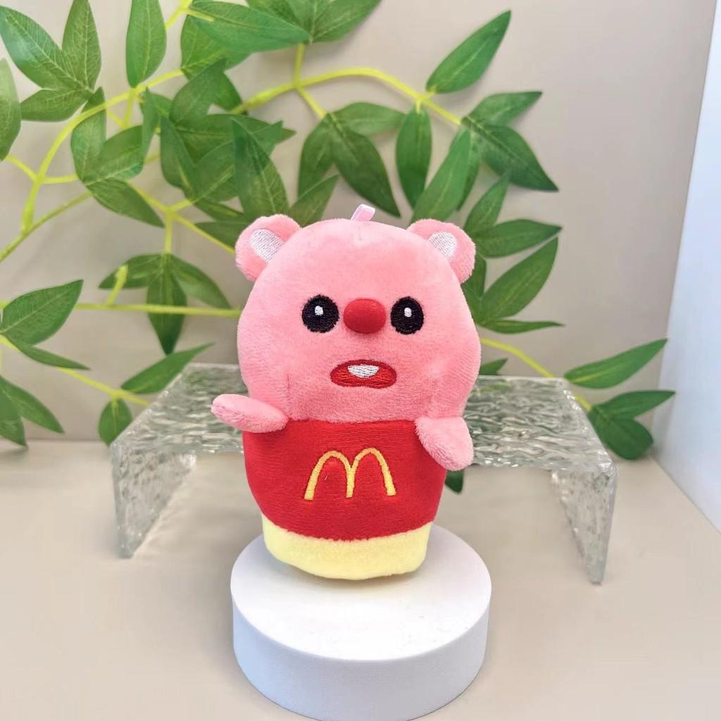 Очаровательная плюшевая кукла бобра с дизайном гамбургера и картофеля фри для подарков и аксессуаров