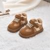 1-8 лет Детская обувь Осень Зима Мальчики Девочки Черные Хлопок Плюш Теплые Низкие Сапоги Маленькие Дети Повседневная Спортивная Обувь