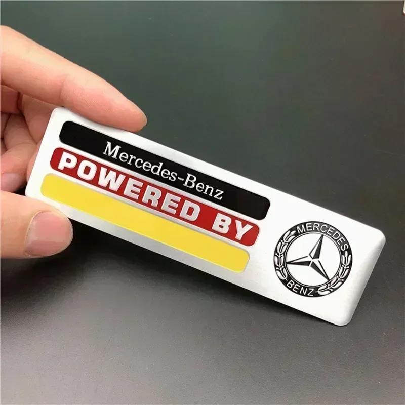 3D Aluminium Car Logo Sticker Decals Auto Decoration Accessories For Mercedes Benz AMG W204 W205 W203 W211 W212 W213 W201 W210 LF5