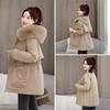 Pie Overcome Women's Thickened New Big Fur Collar Removable One-piece Three-piece Tooling Cotton-padded Jacket Trendy Cotton-padded Jacket
