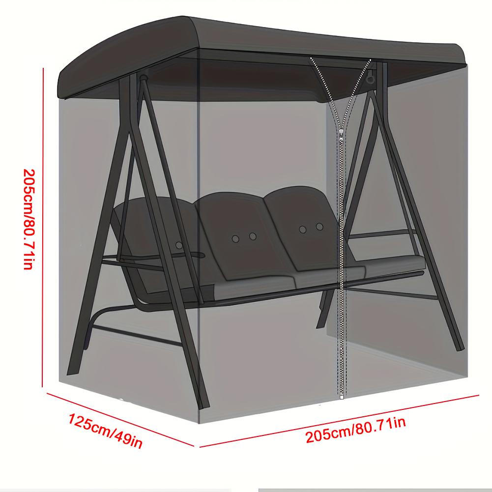 Чехол-сетка для кресла-качалки, водонепроницаемый, для патио, москитная сетка на молнии, сетка для кресла-качалки
