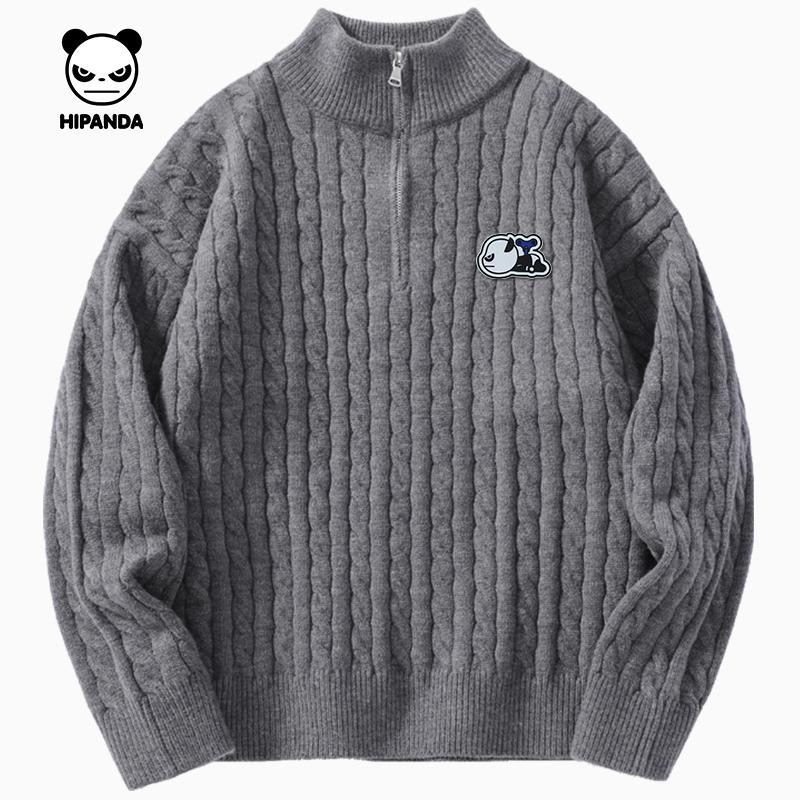Thickened Twisted Vertical Neck Sweater