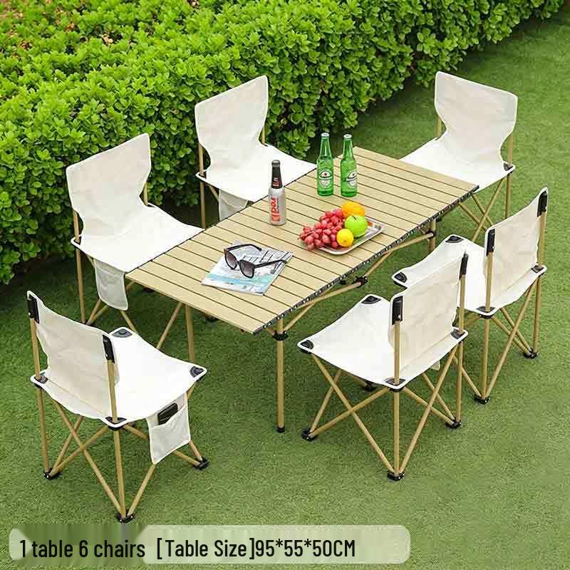 Binghui Portable Folding Camping Table and Chair Set