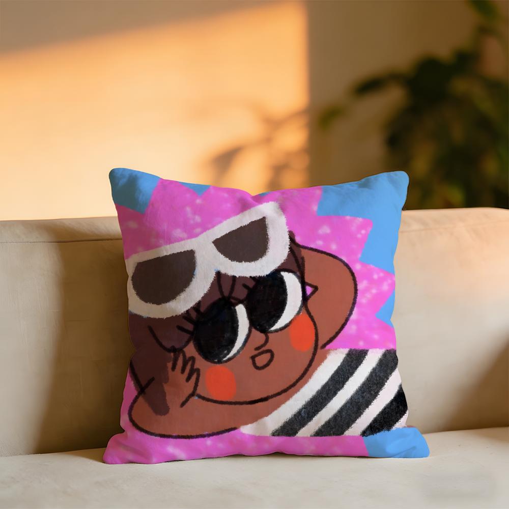 BBarbie Style Cushion Cover Cozy Velvet Throw PillowSoft Warm Cushion For Sofa Bed