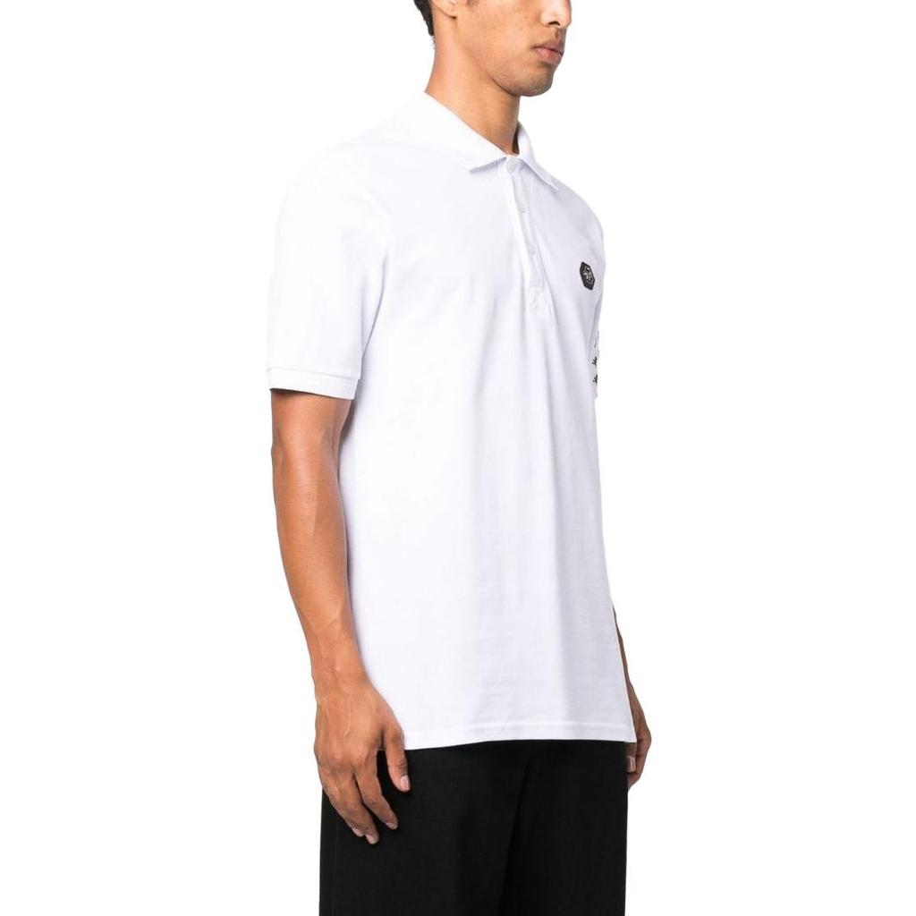 Philipp Plein Skull and Bones cotton polo shirt SACC-MTK6180-PTE003N-01