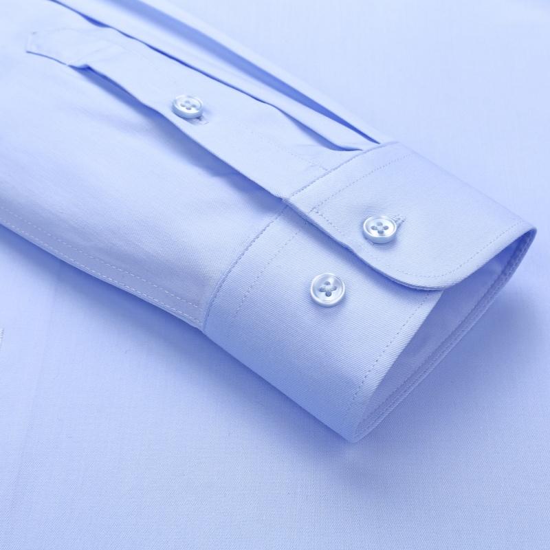 Non-Iron 8XL 7XL High-end Anti-wrinkle Modal Men's Shirt Casual Long Sleeve Slim Fit Office Blue White Shirts Men Long Sleeve