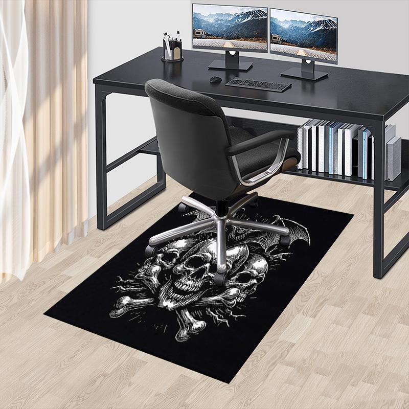 1PC Skull Bat Non-Slip Floor carpet, suitable for Office, bedroomand playrooms. It can also be used as a sofa footrest cover-T71