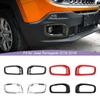 Car Front Fog Lamp Decorative Ring Cover Fog Lamp Guard Decoration Stickers For Jeep Renegade 2016-2018 ABS Exterior Accessories