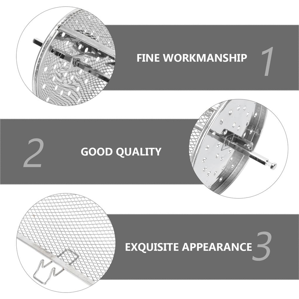 2Pcs Stainless Steel Rotating Cage Kitchen Roasting Tool Universal Grilled Cage Bbq Tools Nuts Roasting Baking Tool Oven French