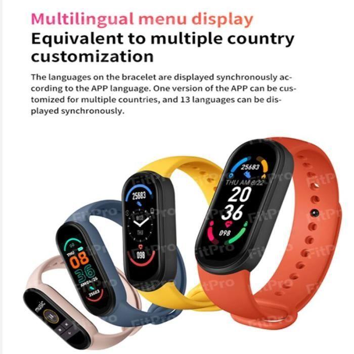 Умные часы M6 Band 6, монитор физической активности, пульса, артериального давления, цветной экран 01 -WGHY4972