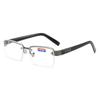 Fashion Half Frame Design Reading Glasses Women Men Trendy Square Far-sighted Eyeglasses Retro Anti- Fatigue Presbyopia Eyewear