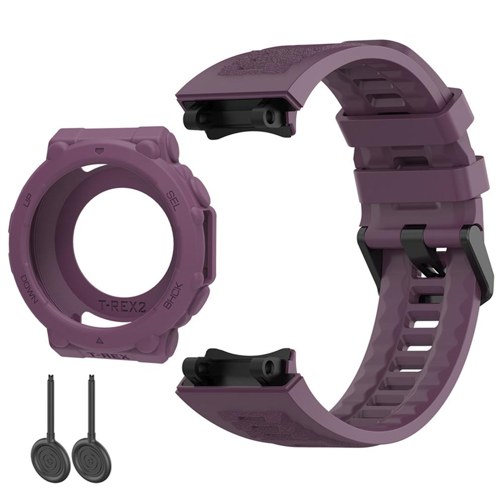 Силиконовый ремешок + чехол для часов Huami Amazfit T-Rex 2 с регулируемым инструментом и украшением в виде ракушки