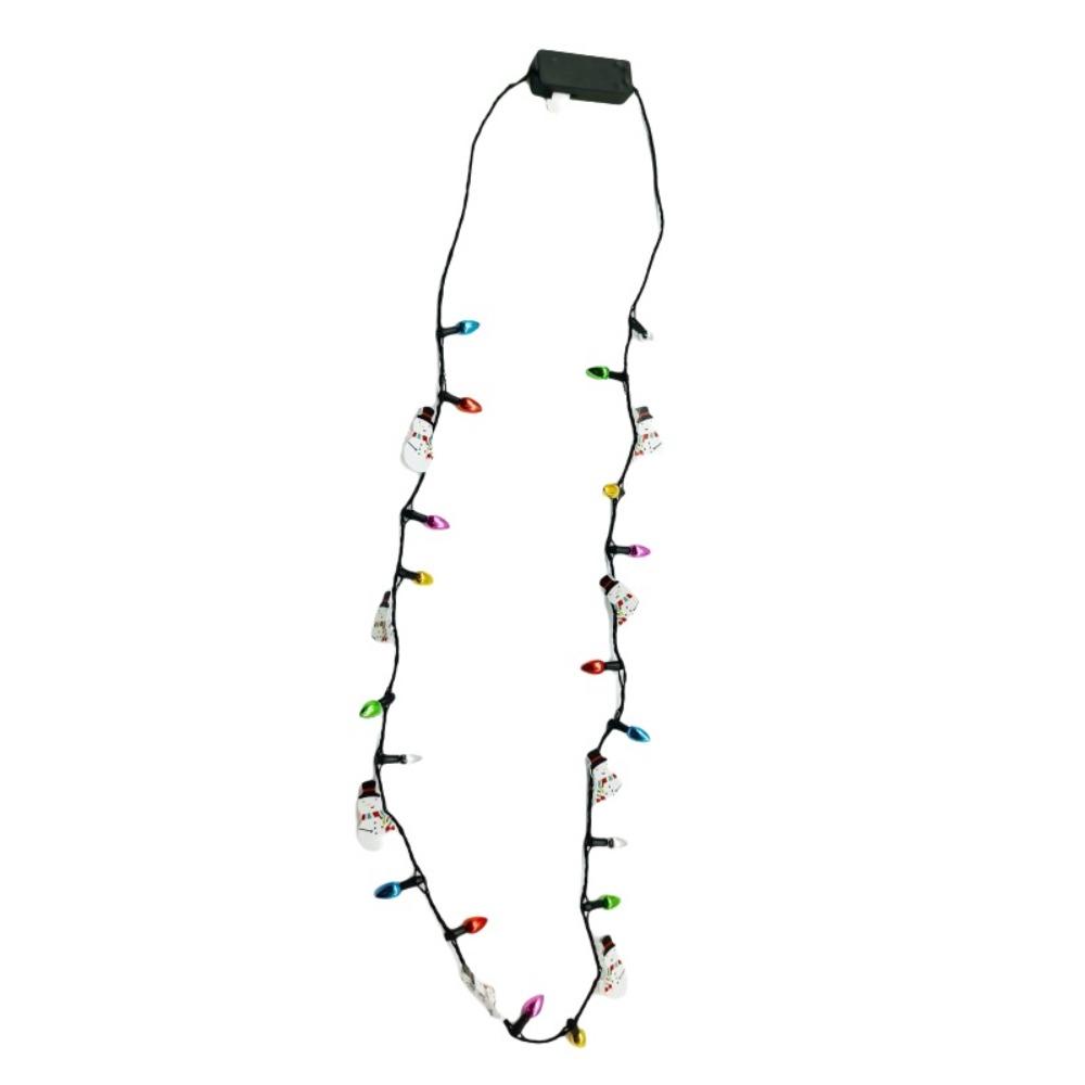 Lightweight Light Up Christmas Necklace Creative Glowing Xmas Necklace Holiday Supplies