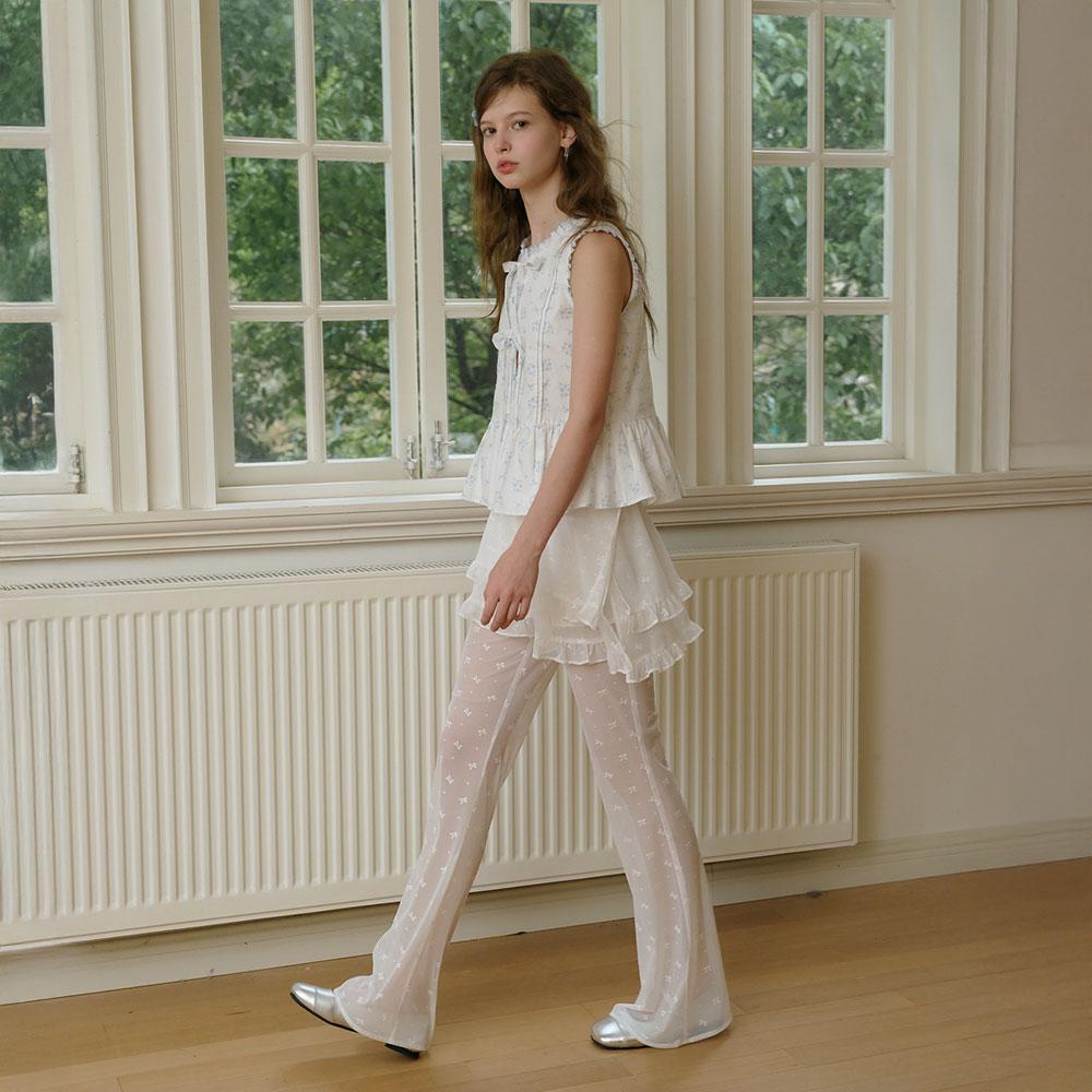 CEST MOIDEW Cest_Lace Tiered Skirt Pants