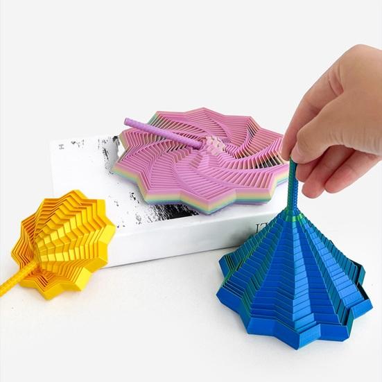 Расширенная сенсорная фиджет-звезда, напечатанная на 3D-принтере вращающаяся башня, фиджет-игрушка, гибкая спиральная звезда с ручкой для снятия стресса, аксессуар для офисного стола