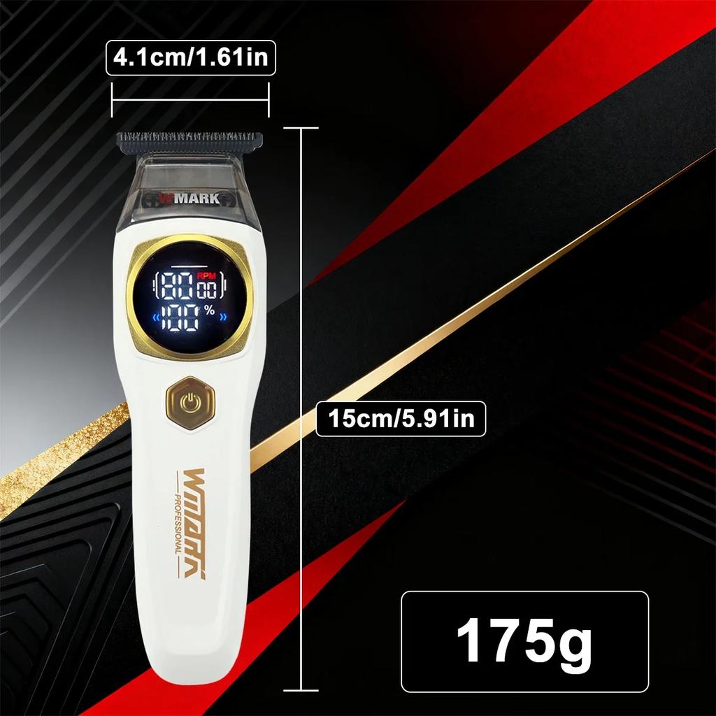 WMARK ROSYOUS Men's Electric Hair Clipper Combo Set 8000RPM External Rotor Brushless Motor Professional Hair Trimmer 8204 888C