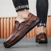 Весна/осень Уличная кожаная обувь Мужская обувь для вождения автомобиля Кожаные ботинки большого размера Повседневная обувь