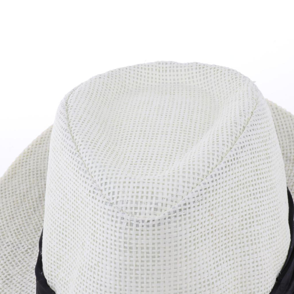 Adult Straw Panama Hat, Sombrero Fedora Trilby Cap, Wide Brim Sunhat, Fancy Dress Sunbonnet
