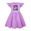 5022 Kids Girls Mira Zoey Rumi Printed Ruffle Short Sleeves Casual Dress