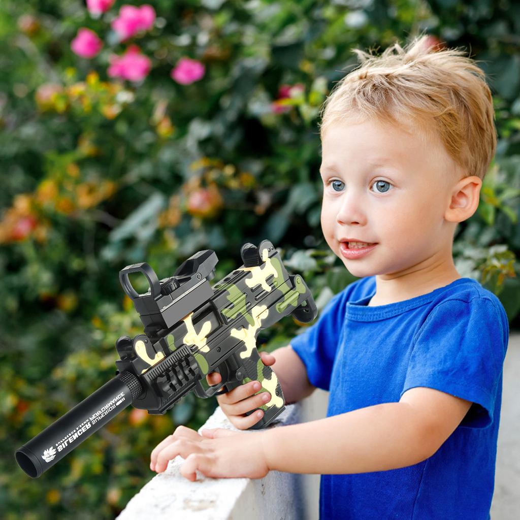Uzi Machine Blaster R Apid Fire Manual Toy Guns For Boys Girls Family Party 10 Bullets 8 Magazines,Manual Toy Guns With Removable Magazine