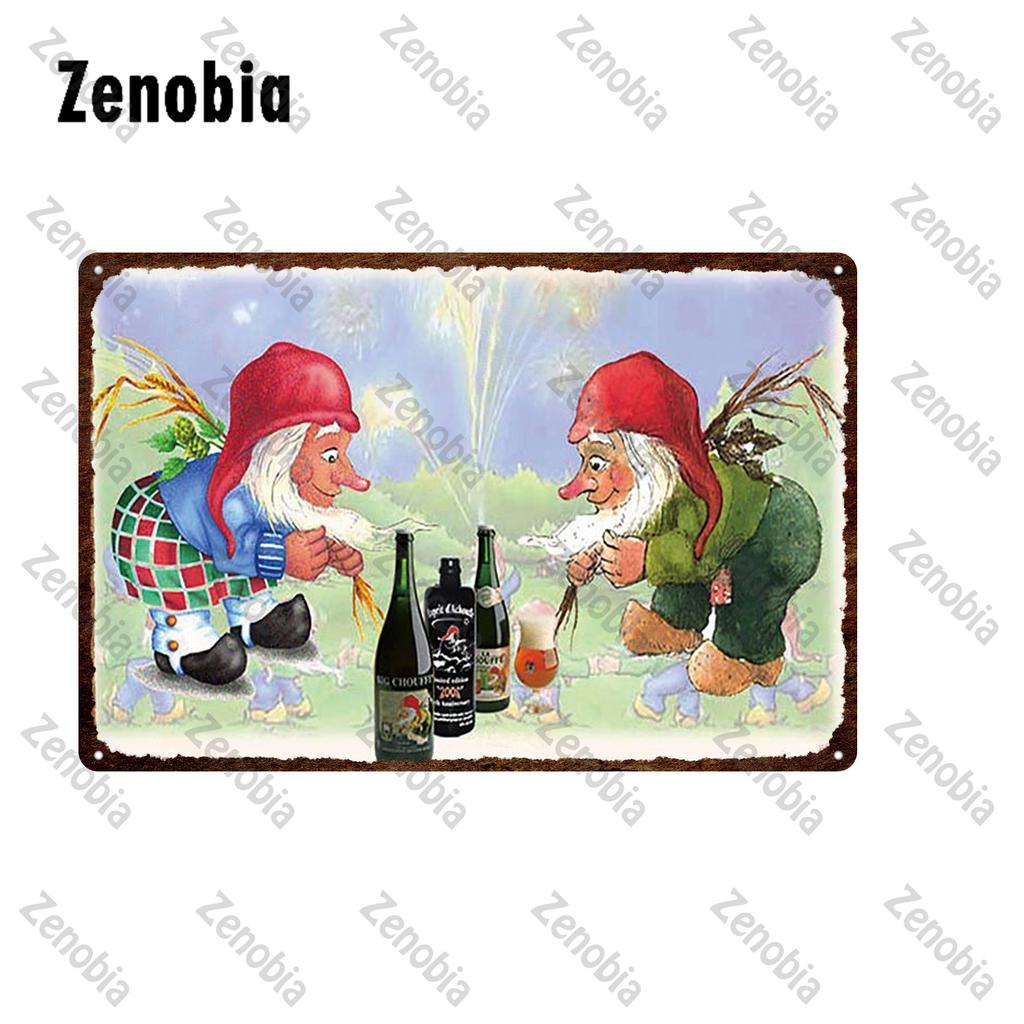 Beer Metal Sign Poster Wine Plate Vintage Plaque La Chouffe Metal Poster Wall Stickers Decorative Tin Platesign Bar Pub Decor