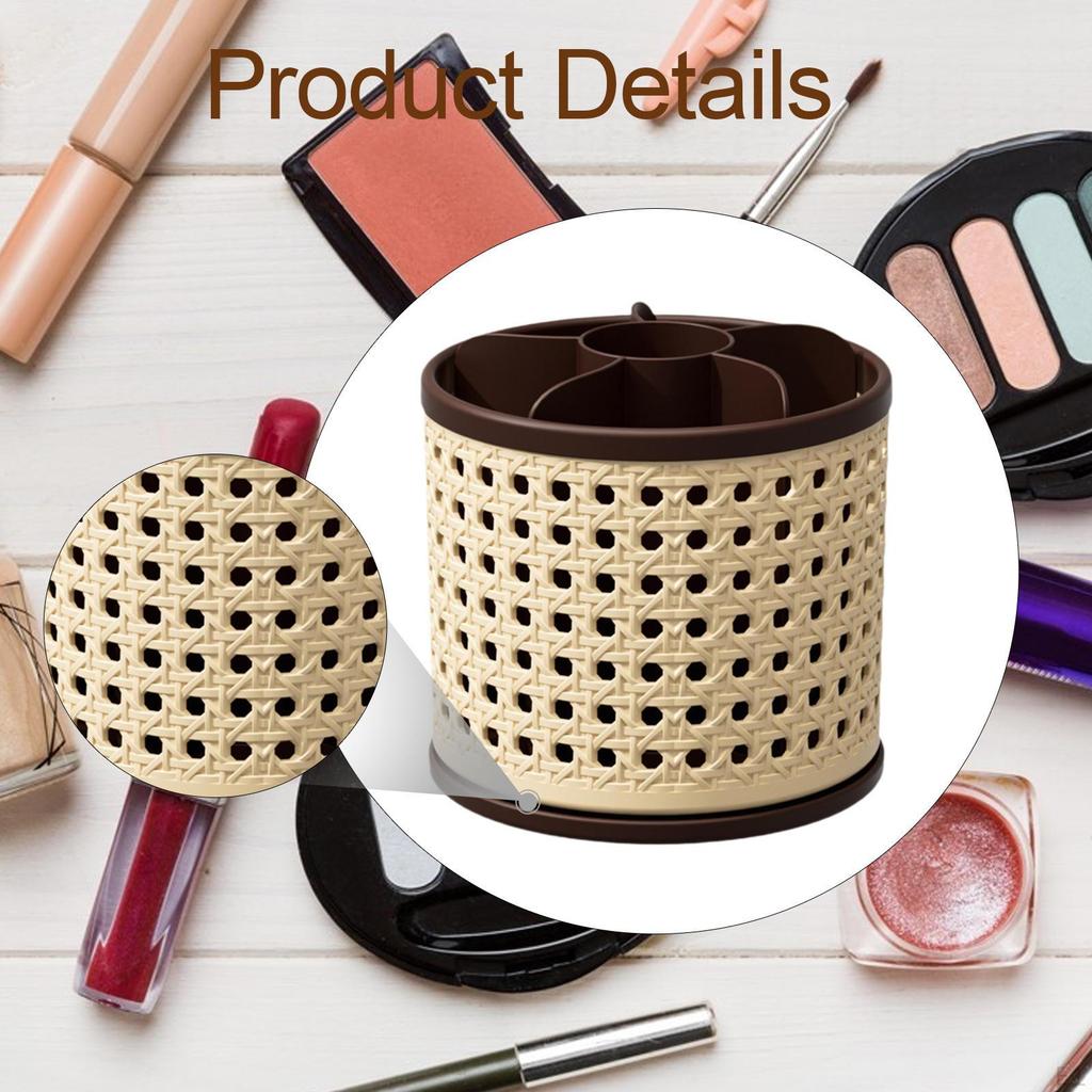 Настольный стационарный органайзер Держатель для кистей для макияжа Вращающийся на 360° Органайзер для ручек и карандашей для