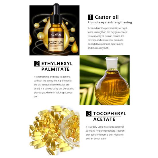 Yousheng 10 мл сыворотка для роста ресниц питательная активирует удлинение роста ресниц касторовое масло укрепляет существующие волоски лосьон для ресниц косметические принадлежности
