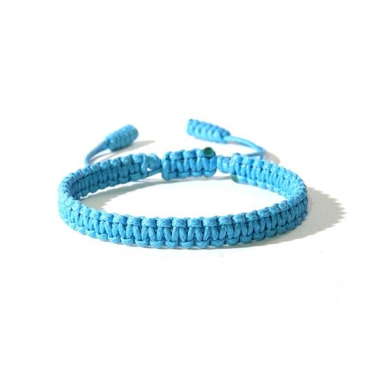 Unisex Hand Rope Adjustable Handmade Braided Solid Color Thick Anti-break Lightweight Stackable