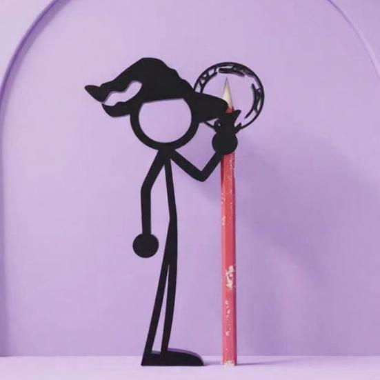 Креативный держатель для ручек Stickman, 3D-печатная фигурка-линия, подставка для карандашей, новинка, органайзер для канцелярских принадлежностей для дома, офиса, декора стола