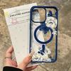 Для iPhone 17 16 15 14 13 12 Pro Max 15 16 Plus 17 Air 11 Ночной Белый Розовый Узор Макарон Магнитный Прозрачный Чехол-Накладка для Телефона