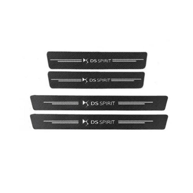AXSR8 Carbon Fiber Protective Film for Citroen DS SPIRIT DS5 DS6 DS3 DS4 DS7 C3 Elysee Car Door Sill Scuff Plate Sticker Accessories