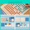 2-in-1 Mathematical Genius Desktop Game Hundred Number Board Wooden Toy
