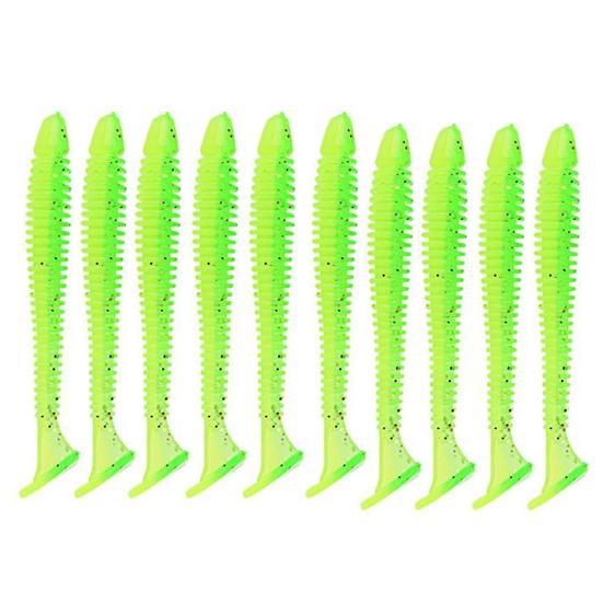 10/30/50Pcs Fishing Lures Soft Baits with T-Tail Vibrant Color Tear-Resistant Reusable Flexible Soft Artificial Lures Fake Baits