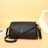 Leather Solid Color Simple Texture Foreign Style Shoulder Messenger Square Bag Suitable For Girls Trend Retro