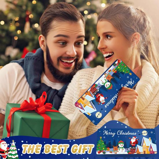 Christmas Red Envelope Money Box Gift Card Holder 10 Slots Surprise Party Greeting Card Cash Wallet for Christmas Birthdays Weddings