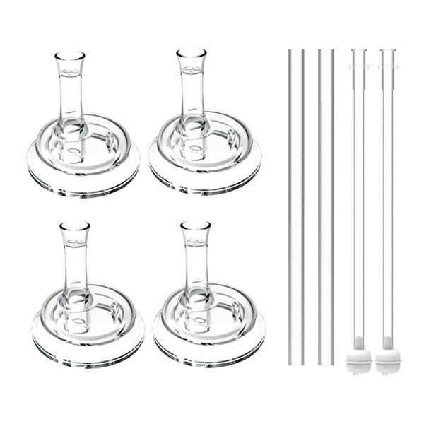 Purea 4p Straw Tops Compatible with Other Companies + 2p Straw Pipes + 2p Straw Pipes, 1 Set