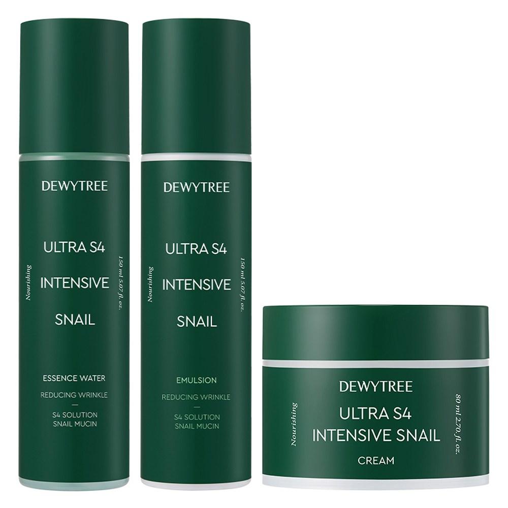 DEWYTREE Ultra S4 Intensive Snail Cream 80 мл + Вода 150 мл + Эмульсия 150 мл Набор, 1 набор