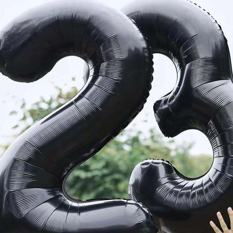 32-дюймовые черные воздушные шары из фольги для украшения вечеринки по случаю дня рождения